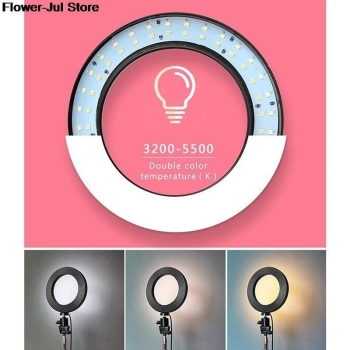 Lampa pierścieniowa 8 cali metalowa pilot selfi stojak [23140000823]